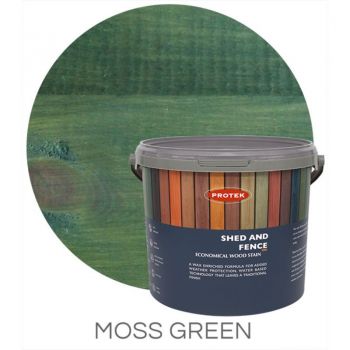 Protek Shed and Fence Stain - Moss Green 5 Litre image